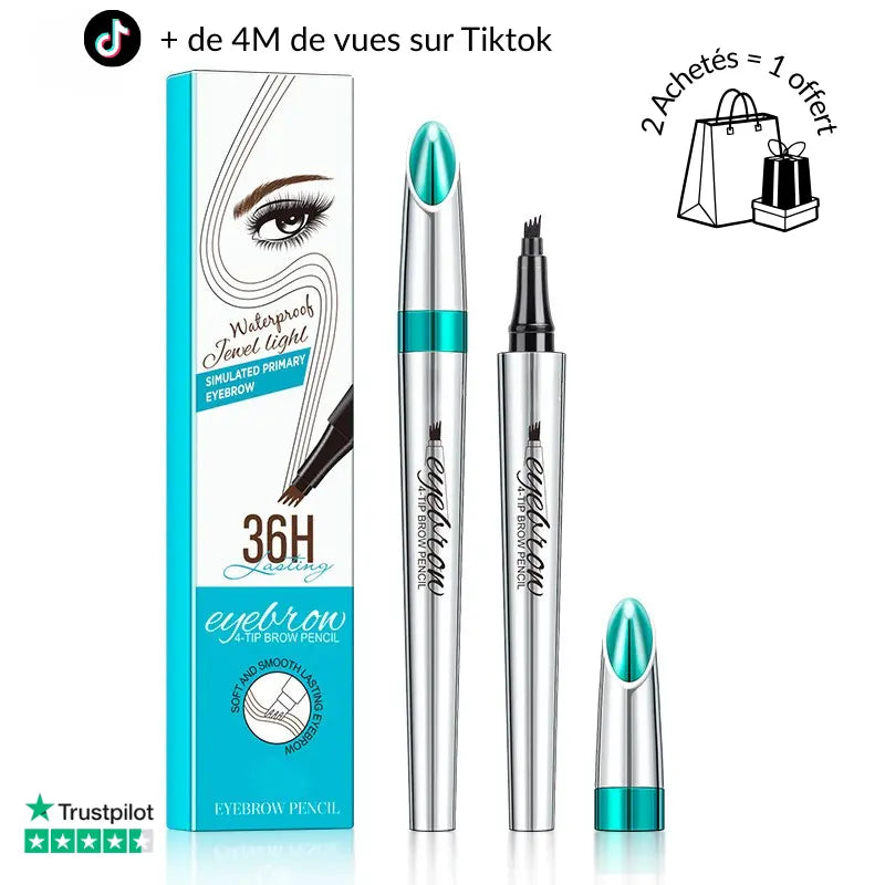 HelloBloomy | Crayon-feutre à sourcils à 4 pointes ultra-fine - Tenue durable 36H HelloBloomy Shop