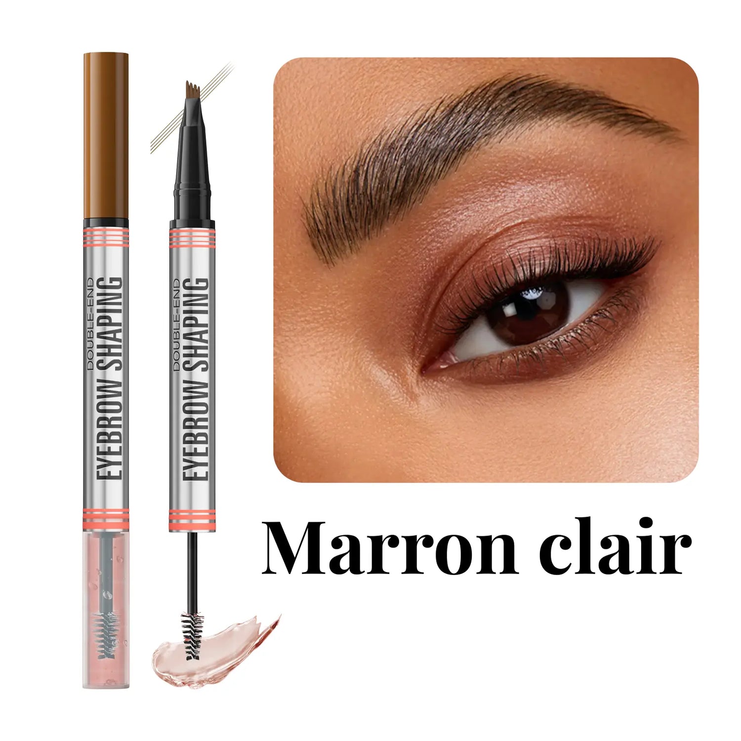 HelloBloomy | Crayon à sourcils 4 mâchoires ultraprécises + gel fixateur transparent HelloBloomy Shop